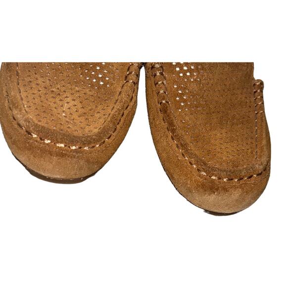Koolaburra by UGG Moccasin Slippers Lezly Perf Brown Sz 7 slip on suede fuzzy - Picture 7 of 9